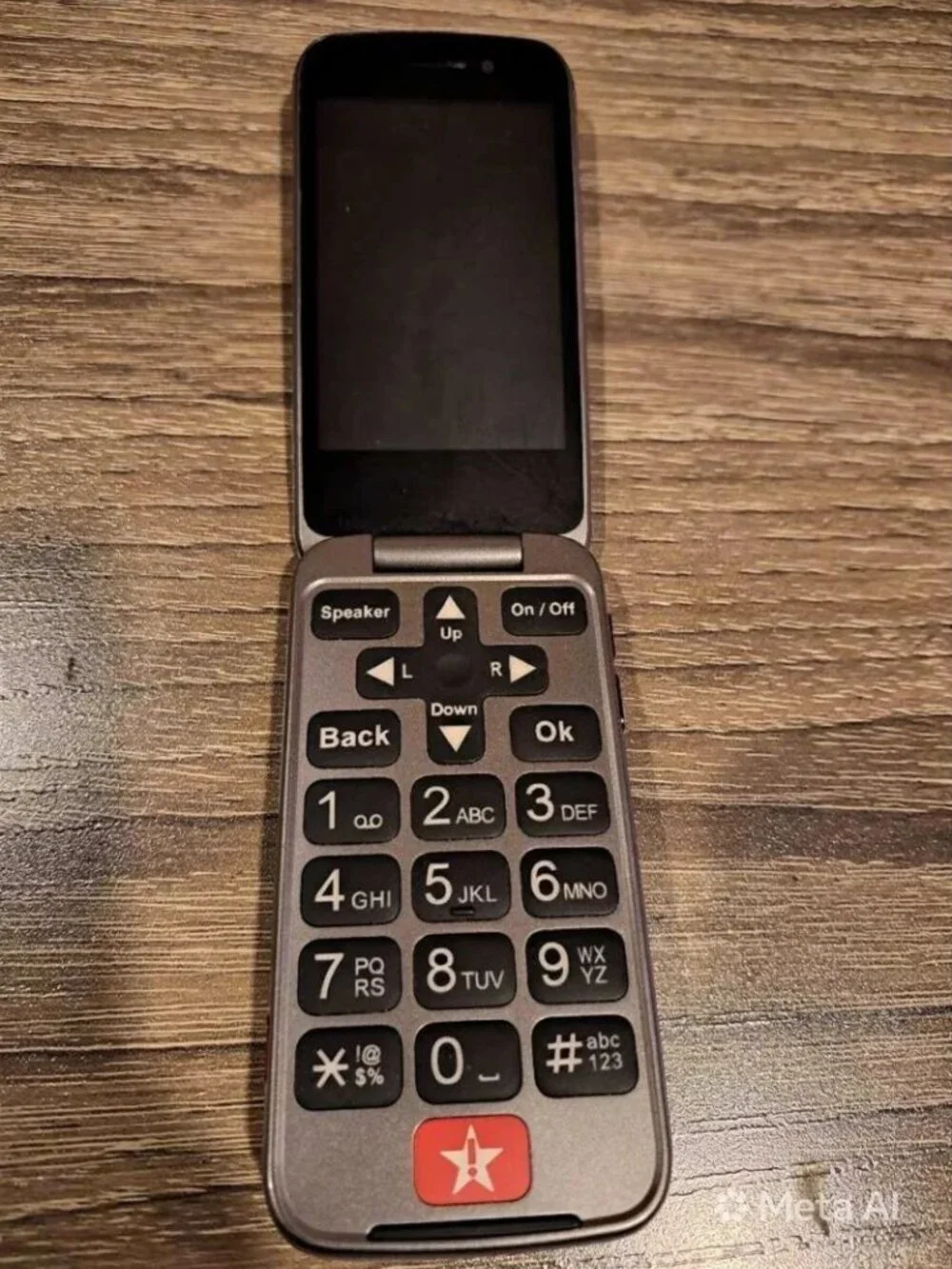 Lively Jitterbug Flip2 Red Senior Cell Phone w/ Charger Dock Alcatel